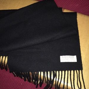 Lambswool- Black Scarf Virgin Wool/Polyamide Blend